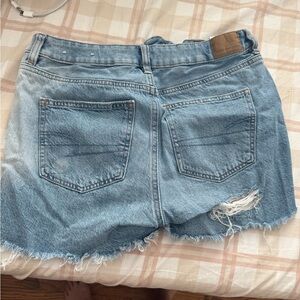 American Eagle Outfitters Blue Distressed Jean Shorts